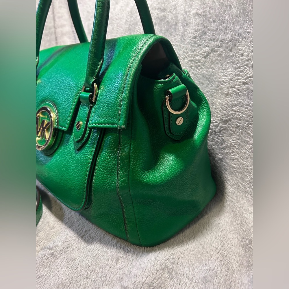 Michael Kors Margo Front Flap Kelly Green Satchel - Picture 6 of 16